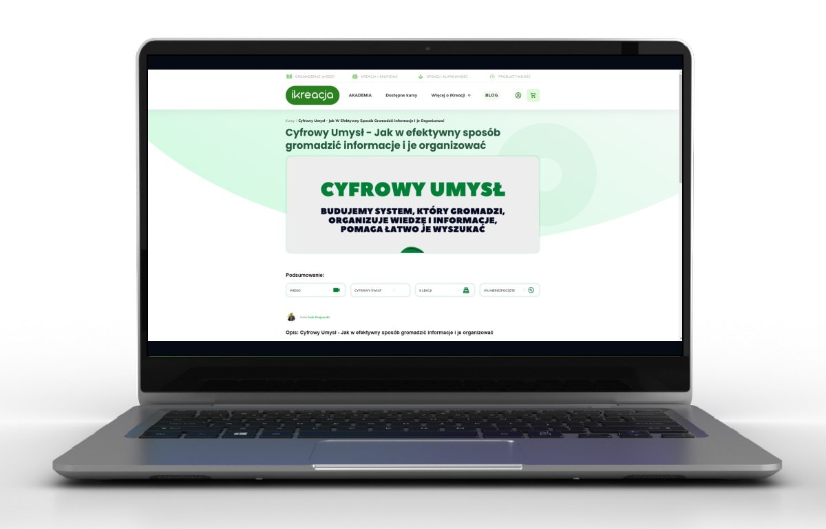 Platforma kursów online iKreacja Fundamenty - widok 1 Platforma kursów online iKreacja Fundamenty